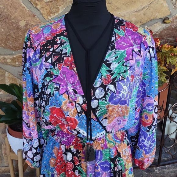 Vintage Diane Freis Original Georgette Boho Maxi Dress - Picture 3 of 9